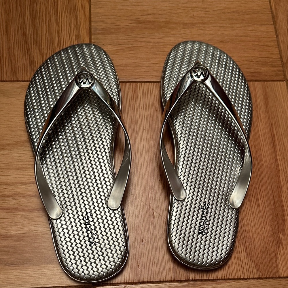 Michael Kors Metallic Silver Sandals